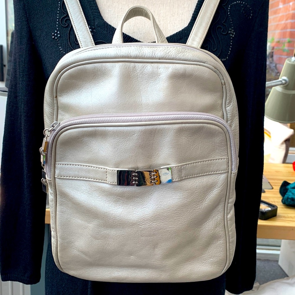 Genuine Leather Backpack.